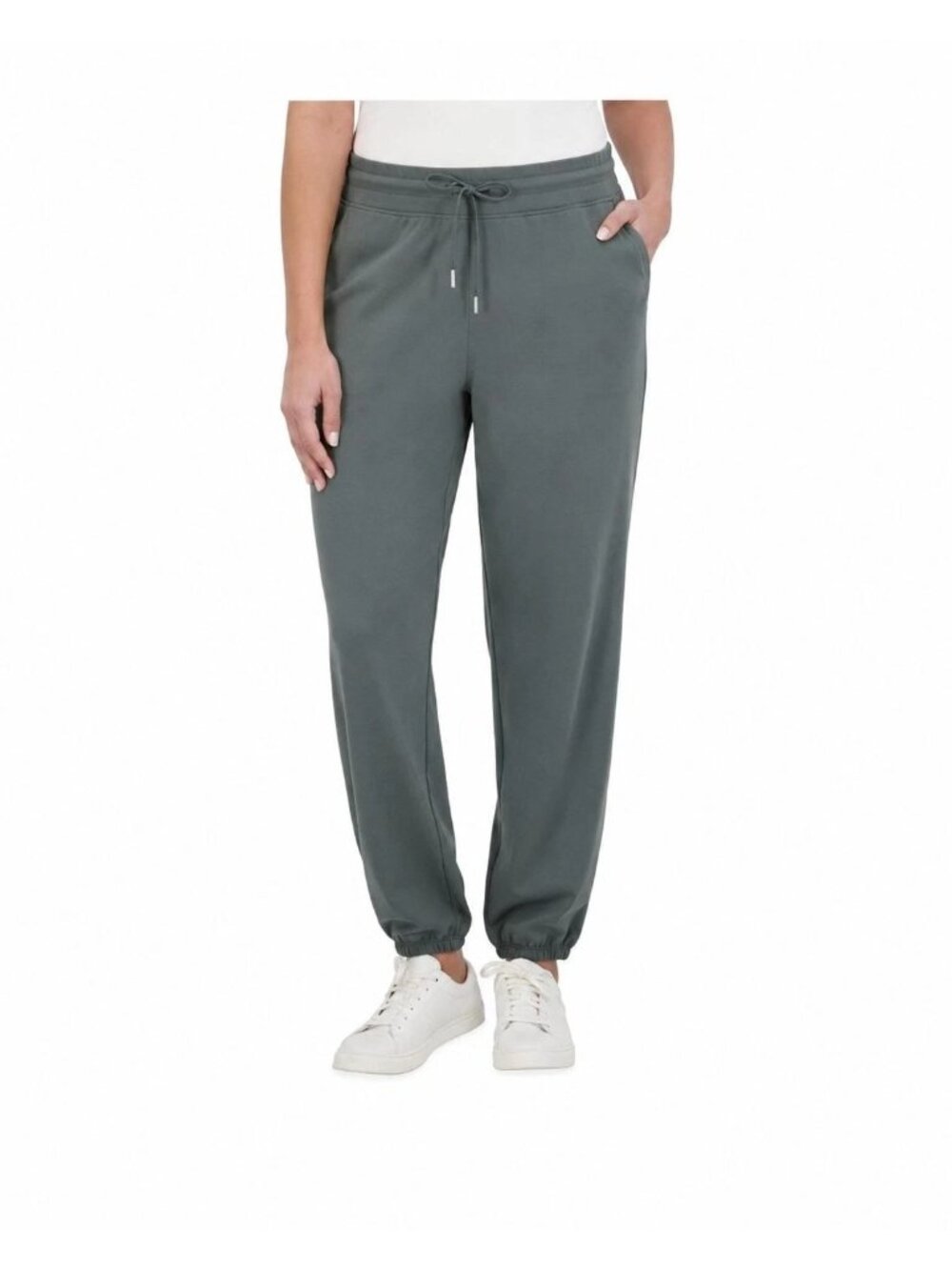 Sage Collective Small Green Nylon Spandex Joggers With Elastic Waistband